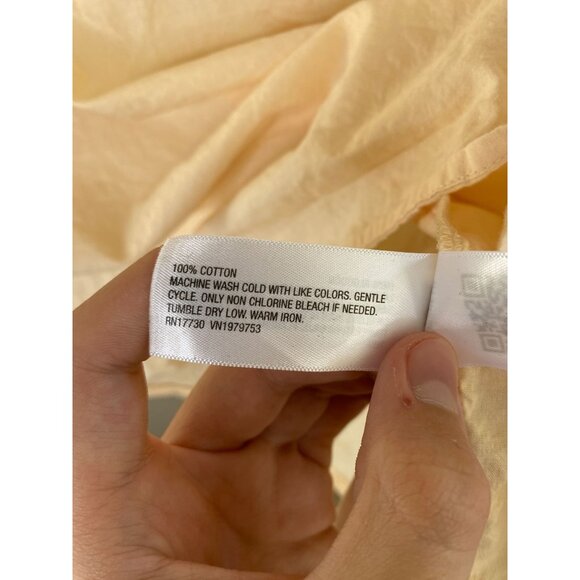 Universal Thread Womens Blouse M Peach 100% Cotton Short Sleeve Oversized - Picture 4 of 6